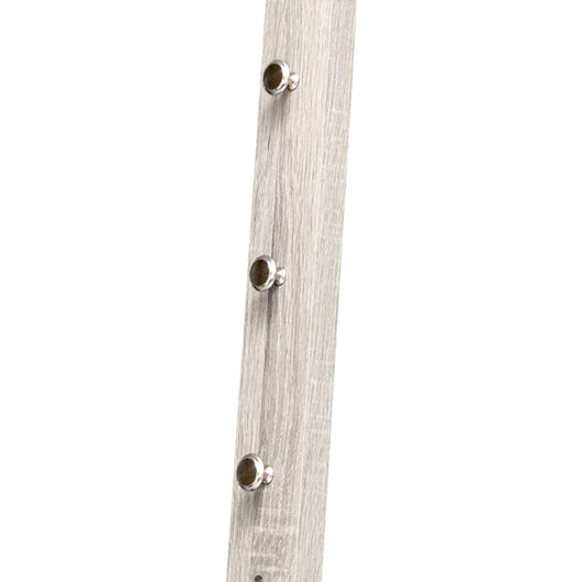 APPENDINO DA PARETE REALIZZATO IN LEGNO 25X6X70CM IN COLORE BIANCO CON 3 GANCI