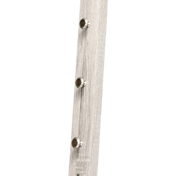 APPENDINO DA PARETE REALIZZATO IN LEGNO 25X6X70CM IN COLORE BIANCO CON 3 GANCI