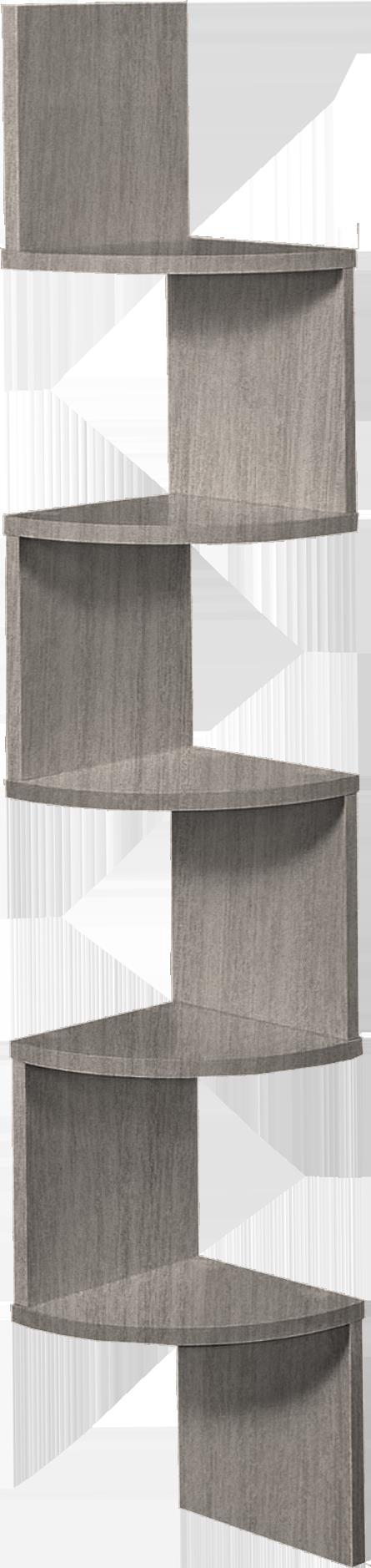 MAURY'S MENSOLA ANGOLARE IN LEGNO CON 4 RIPIANI 19X19X123 CM COLORE ROVERE