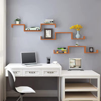 MAURY'S SET 3 MENSOLE LINEARI IN DIFFERENTI MISURE DI COLORE ARANCIONE