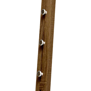 APPENDINO DA PARETE REALIZZATO IN LEGNO 25X6X70CM IN COLORE NOCE CON 3 GANCI