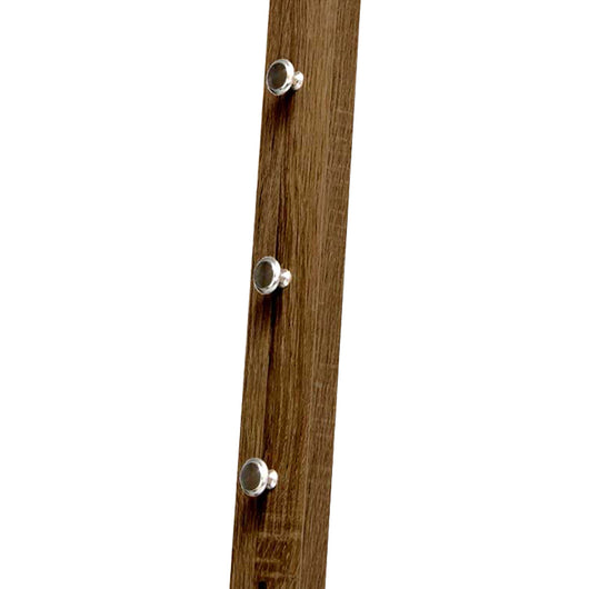 APPENDINO DA PARETE REALIZZATO IN LEGNO 25X6X70CM IN COLORE NOCE CON 3 GANCI