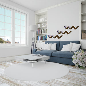 MAURY'S MENSOLA ZIG ZAG DIMENSIONI 59X12X12 CM IN COLORE NOCE