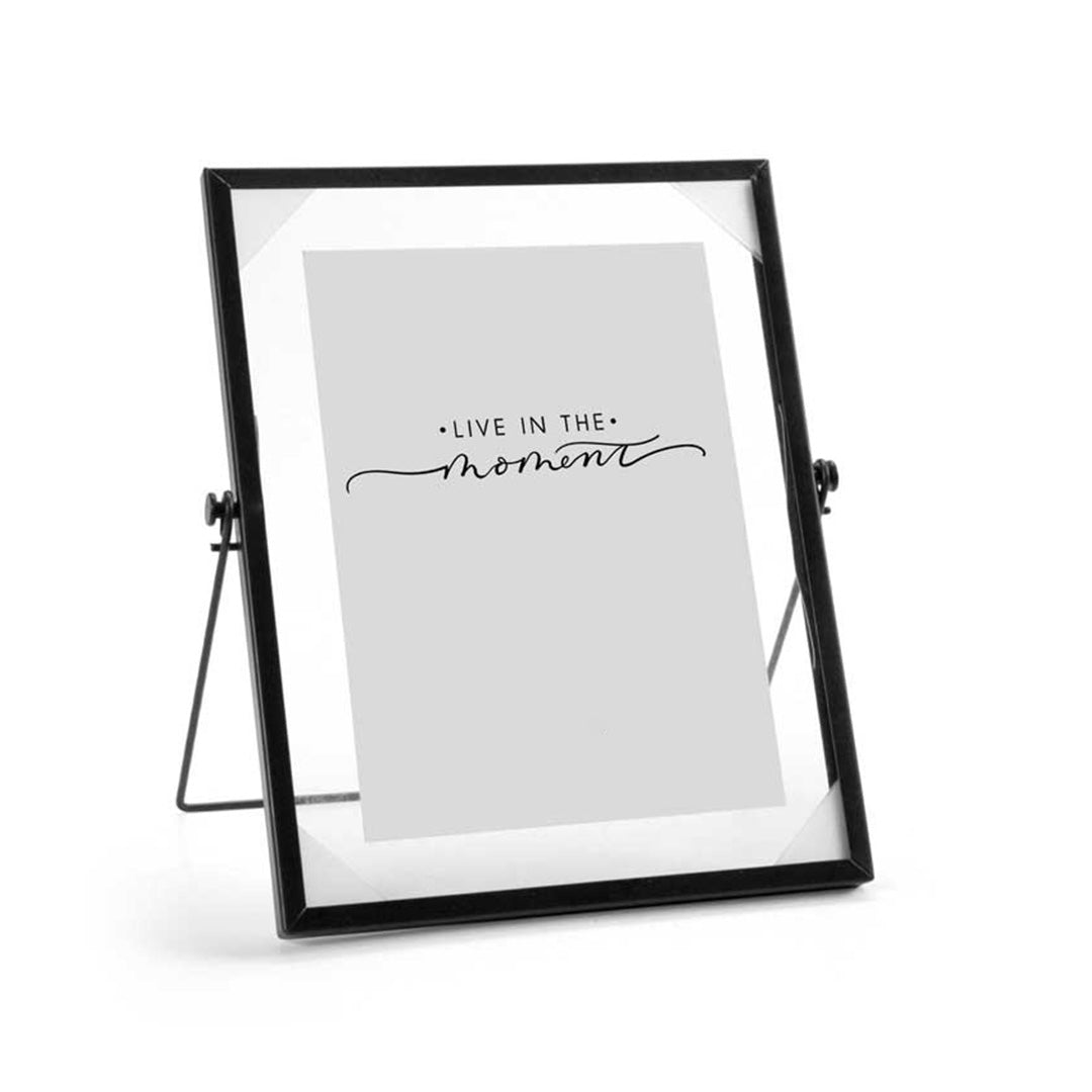 PORTAFOTO VERTICALE DA TAVOLO IN METALLO 15X20 CM IN COLORE NERO
