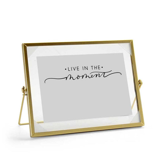 PORTAFOTO ORIZZONTALE DA TAVOLO ORIZZONTALE IN METALLO 18X13 CM IN COLORE ORO
