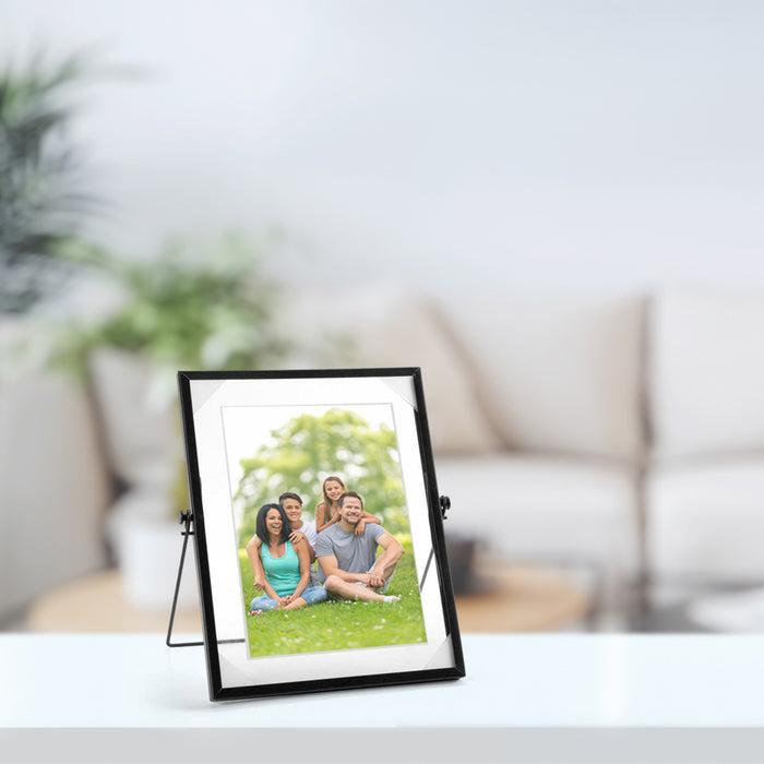 PORTAFOTO VERTICALE DA TAVOLO IN METALLO 15X20 CM IN COLORE NERO
