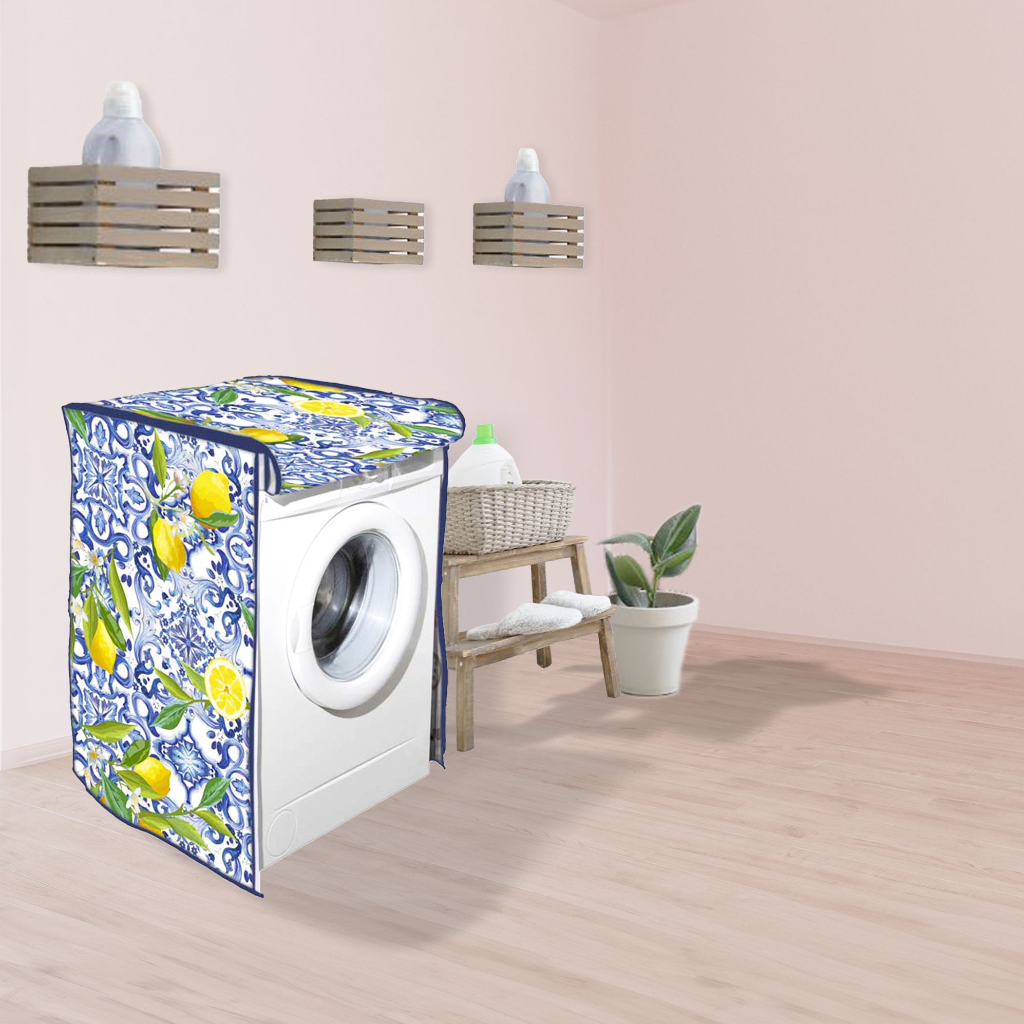 MAURY'S COPRILAVATRICE CON FANTASIA PANAREA 60X60X80 CM IN STILE SICILIANO