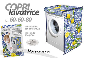 MAURY'S COPRILAVATRICE CON FANTASIA PANAREA 60X60X80 CM IN STILE SICILIANO