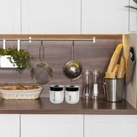 MAURY'S SET DI 2 BARATTOLI TONDI IN VETRO SATINATO PER ZUCCHERO E SALE DA 425 ML