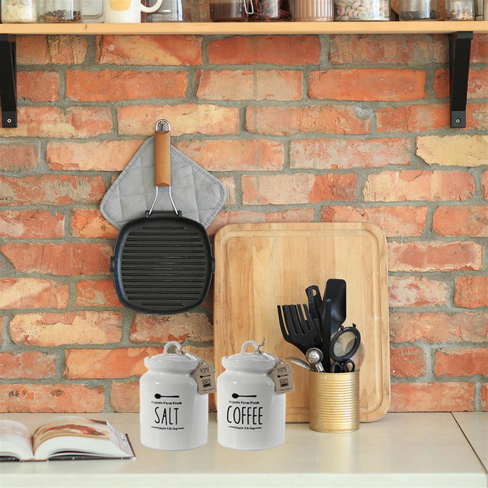 MAURY'S ORGANIC FARM TRIS DI BARATTOLI IN CERAMICA 12X12X17 CM