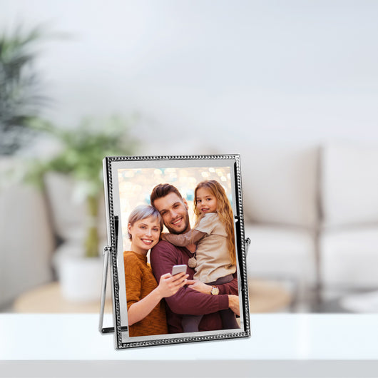 PORTAFOTO VERTICALE IN METALLO 10X15 CM COLORE SILVER