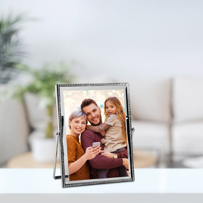 PORTAFOTO VERTICALE IN METALLO 10X15 CM COLORE SILVER