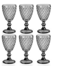 SET 6 CALICI DIAMANTE DA 260 CC IN COLORE GRIGIO