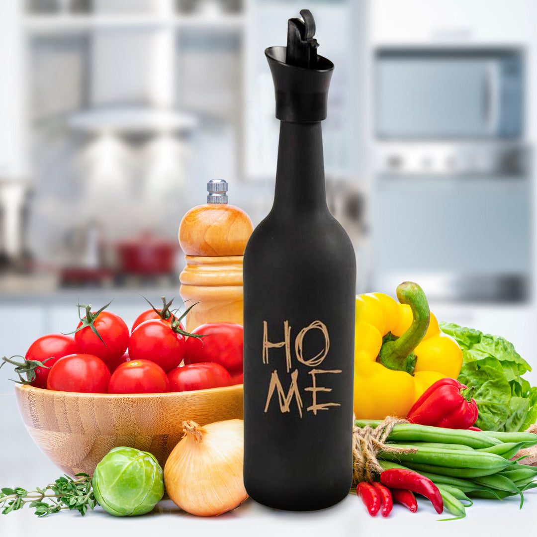 OLIERA IN VETRO SATINATO DA 750CC IN COLORE NERO