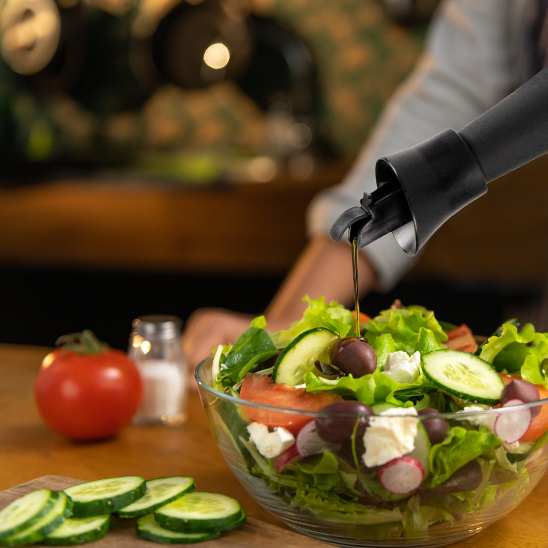 OLIERA IN VETRO SATINATO DA 750CC IN COLORE NERO