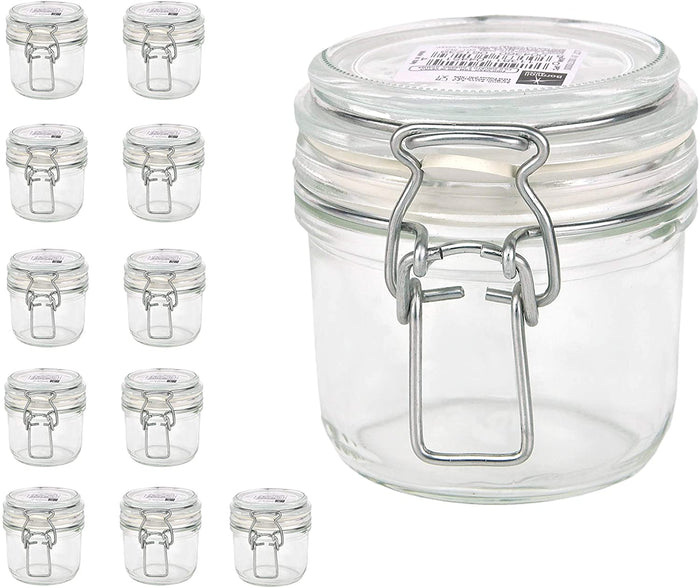 KIT 12 PZ BORMIOLI FIDO VASO IN VETRO CON TAPPO ERMETICO 200 CC