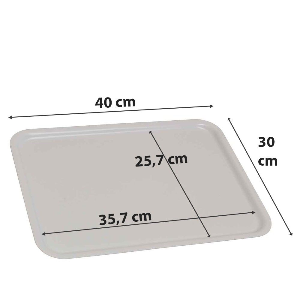 KIT SET 4 PZ VASSOIO PAPERINO DA CUCINA CM IN PLASTICA RESISTENTE 30 X 40 CM