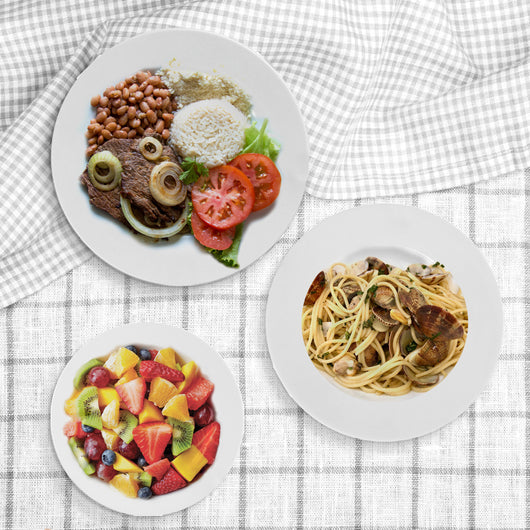 MA MAISON GEMMA SET 18 PIATTI BIANCHI IN PORCELLANA 6 PZ PIANI 6 PZ FONDI 6 PZ DA FRUTTA