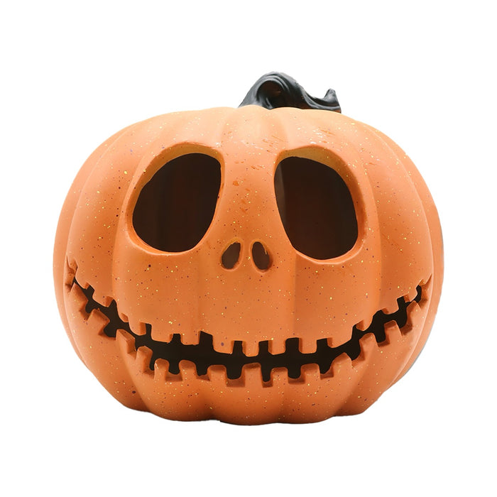 ZUCCA A TESCHIO CON LED 23X20 H CM COLORE ARANCIONE E NERO