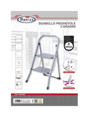 MAURY'S SGABELLO SCALA PIEGHEVOLE A 2 GRADINI