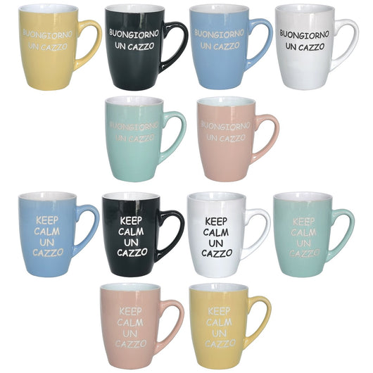 MAURY'S TAZZA SET 2 PEZZI MUG DA 350 CC CON DESIGN JOKE IN COLORE ASSORTITO