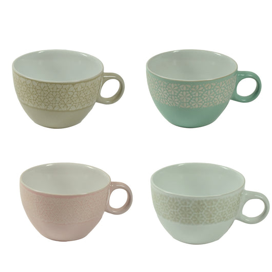 MAURY'S SET 4 TAZZE JUMBO DA 500 CC DAISY IN COLORE ASSORTITO