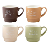 MAURY'S SET4 TAZZE PRIMER CON DECORO ASSORTITO DA 390 CC