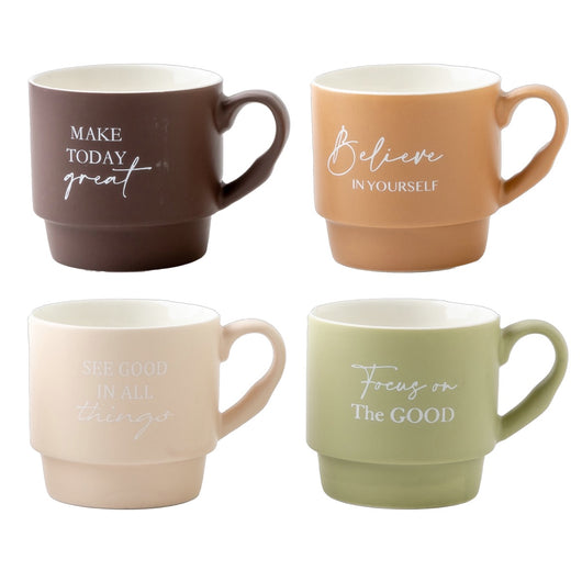 MAURY'S SET4 TAZZE PRIMER CON DECORO ASSORTITO DA 390 CC