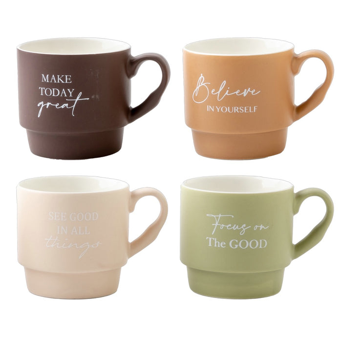 MAURY'S SET4 TAZZE PRIMER CON DECORO ASSORTITO DA 390 CC