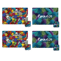 MAURY'S SET 4 TOVAGLIETTE CON SOTTOBICCHIERE COORDINATO ASSORTITO