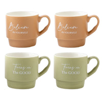 MAURY'S SET4 TAZZE PRIMER CON DECORO ASSORTITO DA 390 CC