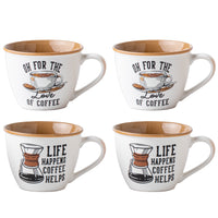 MAURY'S SET 4 TAZZE DEISGN CAFFE DA 550 CC IN DISEGNO ASSORTITO