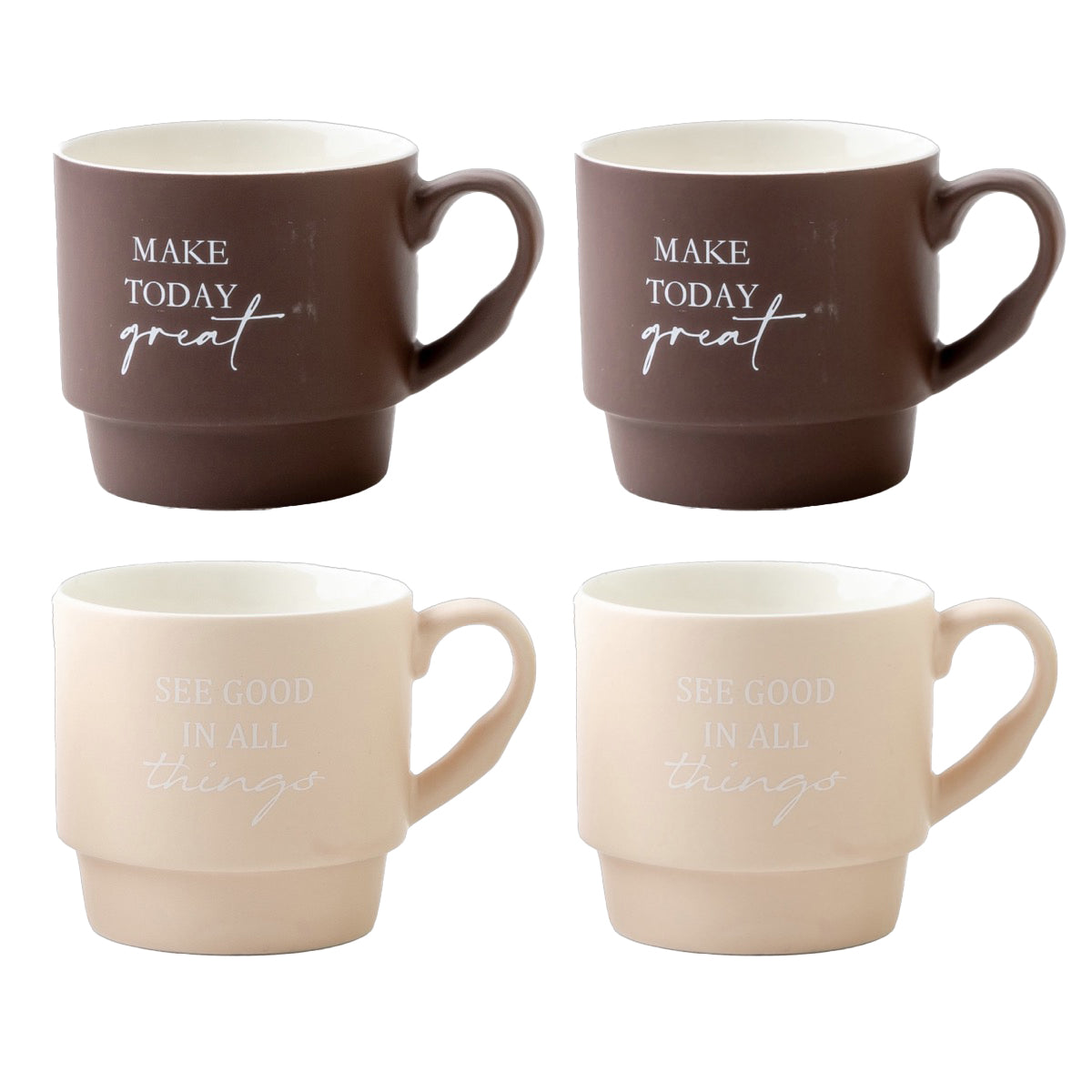 MAURY'S SET4 TAZZE PRIMER CON DECORO ASSORTITO DA 390 CC