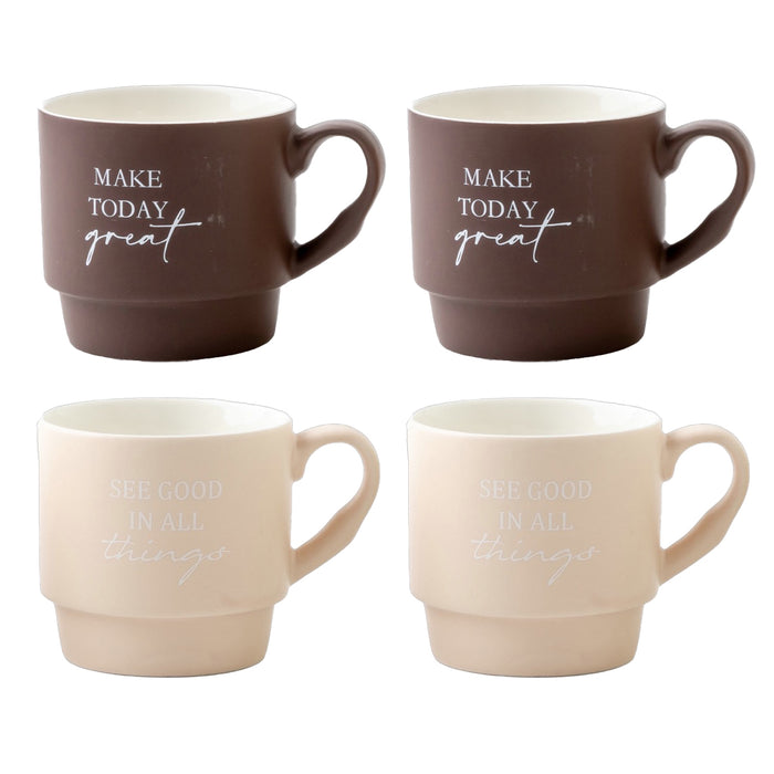 MAURY'S SET4 TAZZE PRIMER CON DECORO ASSORTITO DA 390 CC