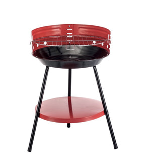 MAURY'S SET BARBECUE TONDO 4 POSIZIONI 36X55H CM + VENTAGLIO DA 32 CM + GRILL SET 3 UTENSILI 43 CM