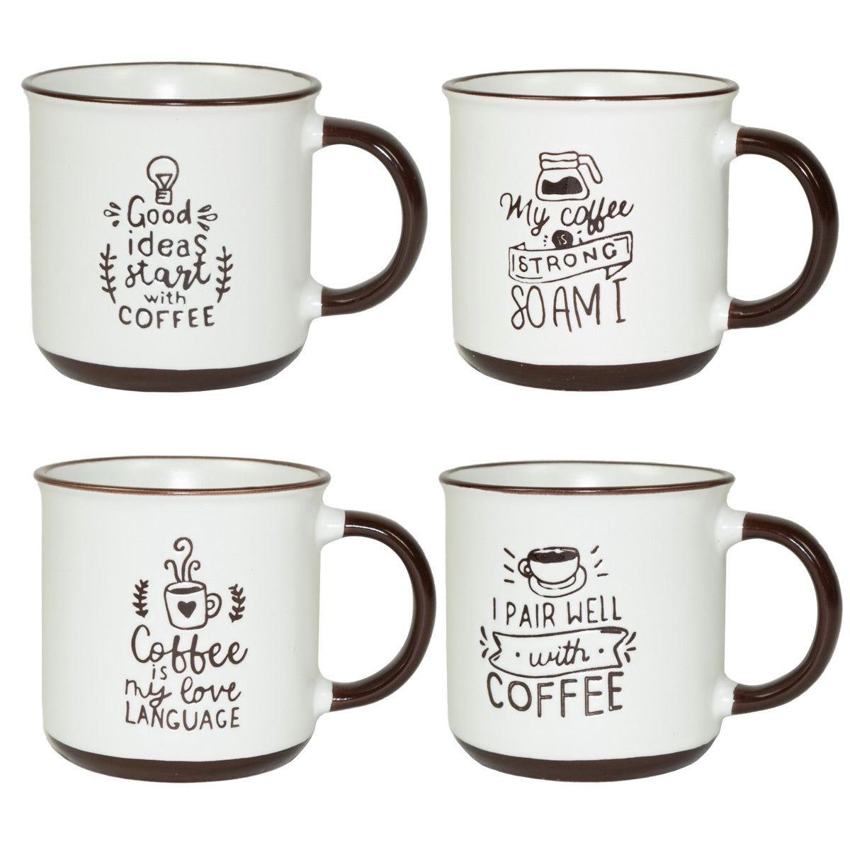 MAURY'S CLASS SET 4 TAZZE DA CAPPUCCINO CAPIENZA 430 CC IN DECORO ASSORTITO