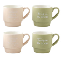 MAURY'S SET4 TAZZE PRIMER CON DECORO ASSORTITO DA 390 CC