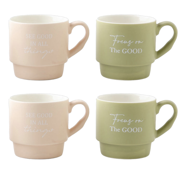 MAURY'S SET4 TAZZE PRIMER CON DECORO ASSORTITO DA 390 CC