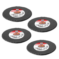 MAURY'S SET 4 VASSOI TONDI IN ARDESIA DIAMETRO 15 CM PER ANTIPASTI O DESSERT