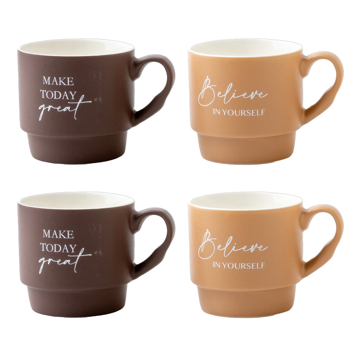 MAURY'S SET4 TAZZE PRIMER CON DECORO ASSORTITO DA 390 CC