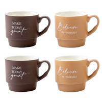 MAURY'S SET4 TAZZE PRIMER CON DECORO ASSORTITO DA 390 CC