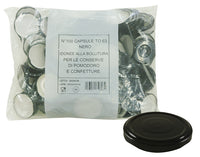 CONFEZIONE DA 100 TAPPI CAPSULA PER CONFETTURA E PASSATE DA 63 MM