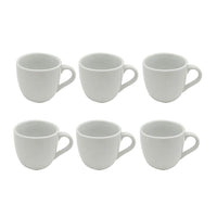 MA MAISON SET 6 TAZZINE MODELLO PERLA TAZZINA DA CAFFÈ BIANCA IN POCELLANA