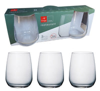 BORMIOLI RESTAURANT TRIS DI BICCHIERI PER ACQUA IN VETRO DA 43 CC