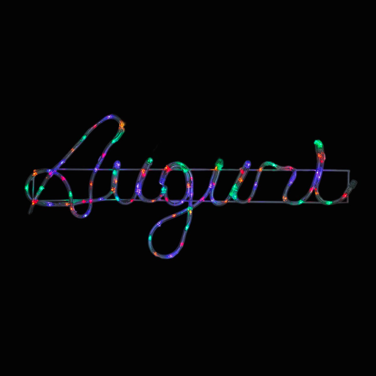 MA MAISON AUGURI SCRITTA NATALIZIA A TUBO COLOR 1,5 MT  CON LED MULTICOLOR DA ESTERNO