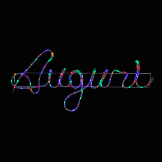 MA MAISON AUGURI SCRITTA NATALIZIA A TUBO COLOR 1,5 MT  CON LED MULTICOLOR DA ESTERNO