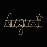 MA MAISON AUGURI SCRITTA NATALIZIA A TUBO BIANCO 110X40 CM CON LED CALDO DA ESTERNO