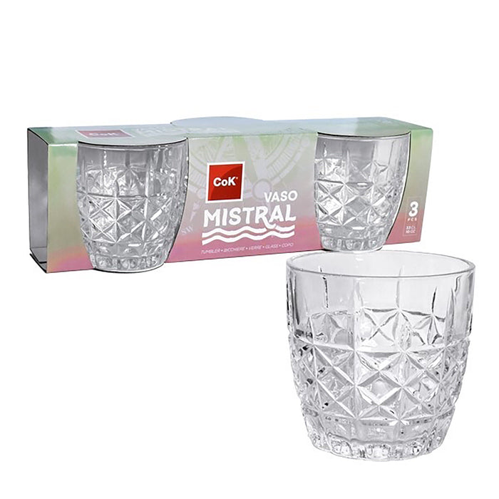 MAURY'S TRIS DI BICCHIERI MISTRAL PER ACQUA DA 33 CL