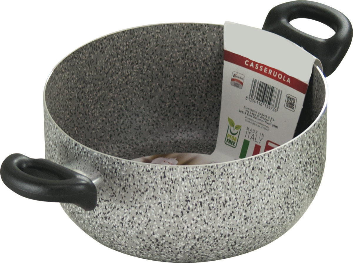CUOCA STONE CASSERUOLA A 2 MANICI PFOA FREE CON DIAMETRO DA 22 CM