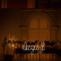 MA MAISON AUGURI SCRITTA NATALIZIA A TUBO BIANCO 110X40 CM CON LED CALDO DA ESTERNO